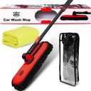 Boat Brush,Chenille Microfiber Car Brushes for Washing Exterior with Long Handle,Car Wash Accessories for Rv Truck Boat,1 PC Microfiber Towel 16"*16"|Red
