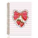 Anycarf Preppy Strawberry Notebook Valentine Coquette Notebook for Journal Work Meeting School Valentines Day Gifts for Her Him