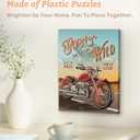 PieceRelax Puzzle Canvas Wall Art 366 Plastic Pieces for Adults - Retro Poster - Born to be Wild - Unique Gift & Home Dcor with Jigsaw Puzzle Artwork for Living Room Bedroom [HN1274]