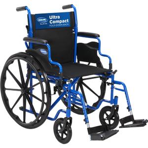Invacare Wheelchair for Adult, Compact Folding Manual Wheel Chair with Flip-Back & Removable Desk-Length Arms, Fold-Down Backrest, Lightweight Design, Swing-Away Footrests, 300lb Weight Capacity