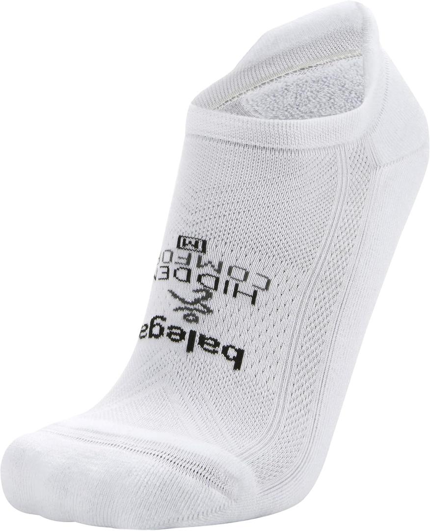 Balega Unisex Adult Hidden Comfort Performance No Show Athletic Running Socks (1 Pair) (Large, White)