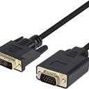 Wonlyus DVI to VGA Cable, DVI-D 24+1 to VGA 6 Feet Cable Male to Male Gold-Plated Cord for Computer, PC Host, Laptop, Graphics Card to HDTV, LG HP Dell Monitor, Display Screen and Projector, 6 Feet 
