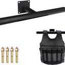 Weight Vest Hanger Wall Mount, Heavy Duty Police Gear Rack, Body Armor Hanger, Tactical Plate Carrier Accessories for Backpack Gym Home Workout(Black)