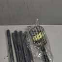 Fruit Picker Pole with Basket, 8.43FT (101 Inch) Adjustable Fruits Picker Tool with Stainless Steel Handle Fruit Grabber Reach Tool for Apple Mango Pear Avocados Fruit Picking, Black