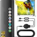 2025 Upgraded TV Antenna Indoor Outdoor, 360 Reception 2800+ Miles Long Range, Digital Antenna with Signal Booster, Waterproof,Supports 8K 4K HD 1080P Tv Antenna for Local Channels