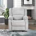 Manual Glider Recliner Sofa Chair, Home Theater Seating, Wall Hugger Manual Reclining Nursery Chair for Bedroom/Living Room/Office/Apartment, Grey