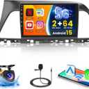 [4Core 64G] Android 15 Car Stereo for Hyundai Sonata 2015 2016 2017, Hikity 9" Touchscreen Sonata Car Radio Wireless Carplay Android Auto Mirror Link 5G WiFi GPS Bluetooth SWC FM/EQ Backup Cam+Mic