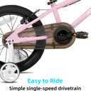 JOYSTAR Lomand 16  Inch Kids Bike with Training Wheels, BMX Style Kids Bicycle for Toddlers Boys Girls Ages 3-12, Dual V-Brake, Adjustable Seat, Multiple Colors