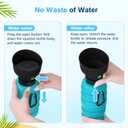 Pecute Dog Water Bottle Portable & Collapsible,17oz-29oz Water Dispenser with Folding Bowl, 5 Levels Capacity in 1,Carabiner Clip,100% Food Grade Silicone,Outdoor Walking,Hiking,Travel,Light Blue