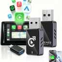 2026 Wireless CarPlay Adapter, Plug & Play 5s Auto Connect No Lag, Convert Wired to Wireless for iPhone & Android Auto, Ultra Compact for 2016+ Cars, USB-A&C Port Black