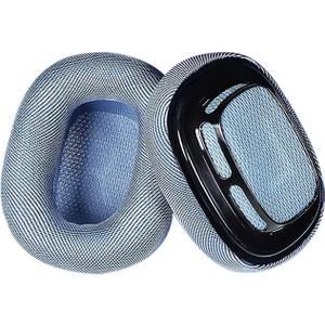 Adhiper Ear Cushions Replacemnt Earpads for Apple Airpods Max Headphones, Protein Leather Ear Pads Covers Ear Cups for Airpods Max Headphones, Softer Memory Foam - Blue