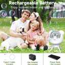 Upgraded Bubble Machine for Kids & Parties  500ML, 38,000+ Bubbles/Min, 90/180 Auto-Rotation, 2-Speed Rechargeable Bubble Maker, Portable Bubble Blower for Indoor Outdoor Birthday Wedding (White)