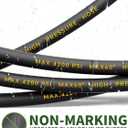 4200PSI Pressure Washer Hose 75FT with 3/8" Swivel Quick Connect for Cold/Hot Water, Kink Resistant Steel Wire Braided,1/4" Wear Resistant Power Washer Hose with 2 M22 14mm Adapter Set