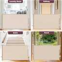 78" Retractable Extra Wide Baby Gates for Doorways, Long Mesh Dog Gate for Large Openings, Indoor Outdoor Pet Gate for Deck Porch Kitchens Hallways, 34" Height, Beige