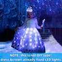 Girls Princess Costume Light Up Dress Halloween Carnival Cosplay Birthday Party Dress 7-8