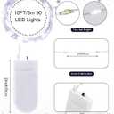 Riakrum 100 Pcs 10ft 30 LEDs Fairy Lights Battery Operated Bulk, White Wedding Waterproof Tiny Small Twinkle LED String Lights for Jar Starry for DIY Birthday Party Favor for Vase Centerpieces
