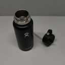 Hydro Flask Water Bottle - Insulated Stainless Steel - Wide Straw Lid, Non Spill, Leakproof in 32 Oz Black