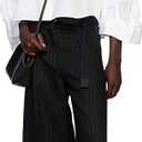 Women's Button Down Shirts Pleated Wide Sleeves Blouse Cuff Buttons Casual & Work Top (White), Small