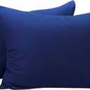 NTBAY Zippered Toddler Pillowcases Set of 2, 100% Brushed Microfiber 13x18 Pillowcases, Super Soft and Cozy Travel Kids Nursery Pillow Cases, 13x18 Inches, Navy Blue