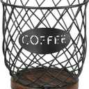 YINMIT K Cup Holder Organizer, Sturdy Coffee Pod Holder Organizer, 35 Kcup Large Capacity Storage Basket for Kitchen Counter and Office Desktop (Circular Grid)