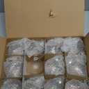 Soulchen 12 Pcs Clear Glass Christmas Ball Ornaments 2.36" Christmas Tree Hanging Ornaments Glass Balls Decorations Xmas Balls for Holiday Xmas Tree Decorations Gifts