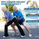 Diabetic Socks for Men,4 Pairs Non Binding Ankle Mens Diabetic Sock Size 9-12 10-13 (L)