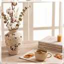 Rustic Ceramic Vase Terracotta Farmhouse Vase for Flowers Stone Vases 9.5 Inch Retro Country Table Centerpieces Vintage Home Decor for Living Room Shelf Entryway Kitchen Wedding Party Decor