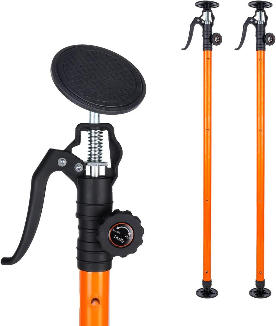 Cabinet Jack for Installing Cabinet Support Rod 3rd Hand Support System Adjustable Support Pole,Extend from 45.2 inch to 114.2 inch,Orange (2025 new point)