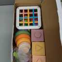 Plunack 4-in-1 Baby Toys Montessori Soft Stacking Blocks for Babies, Infants Teething Toys, Sensory Balls and Educational Learning Set for Toddlers (Boys & Girls)