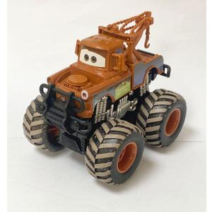 Movie Cars 2 3 Curz Mater Black Storm Jackson Danny Swervez Giant Wheels Cars Diecast Vehicles Toys Set Children Car Toy Friction Powered Truck Toy (Giant Wheel Mater Brown) 2 Pack