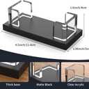 2 x Acrylic Business Card Holder for Desk,Business Card Stand,Clear Business Card Display,Desk Business Card Holders,Business Card Display Stand,Acrylic Business Card Holder Display,Black 2 Pcs