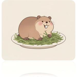 NightWind Cute Capybara Mouse Pad with Non-Slip Rubber Base, Easy Gliding, Spill-Resistant Surface, Durable Materials, Portable, 8.66 * 7.08 Inch Small Gaming Mousepads Desk Mat for Computers Laptop (Brown)