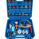 31PCS Radiator Coolant Pressure Tester Kit, Cooling System Radiator Leak Tester and Vacuum Refill Kit for Automotive Cooling System Water Tank Leakage Detection