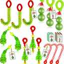 Cinnvoice 64 Sets Christmas Crafts for Adults Christmas Beaded Ornament Kit to Make Includes 24 Green Monsters 16 Xmas Tree Decorations 24 Candy Canes with Gift Cards for DIY Holiday Party Supplies