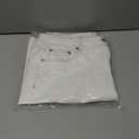 CHICZONE Womens Bermuda Jean Shorts Stretchy Mid Waisted Denim Shorts with Pockets (White)