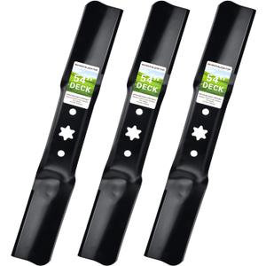 3-Pack 942-05056 High Lift Mower Blades for Cub Cadet 54-Inch Deck, Fits Ultima ZT1-54, ZT2-54,RZT-L54, RZT-S54, XT1,XT2, 6-Point Star Star Center Hole, Replaces 742-05056A 942-05056