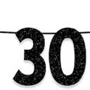 29th Birthday Party Decorations for Men Women, Black Glitter Not 30 Yet Banner, Funny 29 Years Old Birthday Party Decorations Supplies