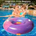 HeySplash Pool Floats, Pool Tubes for Adult, Inflatable Pool Floats Fun Pool Floaties for Swimming Pool Beach Lake River Party Decoration Toys (16.57"L x 16.5"W)