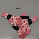 EXPAWLORER Anti Slip Dog Socks to Prevent Licking Paws, Dog Shoes for Hot Pavement, Dog Booties for Small Medium Large Senior Dogs, Traction Control Boots & Paw Protectors for Hardwood Floors Heart S