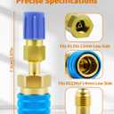 R1234yf Adapter, 2 Pack R1234yf to R134a Adapter Kit, Quick Couplers for High & Low Side Car AC Refrigerant Recharge and Conversion