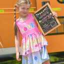 LQSZ Girls Dress Easter Cartoon Summer Vest Sleeveless Tutu Princess Casual Dresses for Kids 2-12 Years (Pink, S)