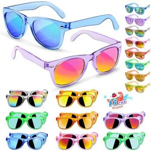 Kids Sunglasses Party Favors - Boys Girls Valentines Day Gifts, Neon Sunglasses with UV 400 Protection for Kids Classroom Favors Birthday Goodie Bags Stuffers - 15 Packs