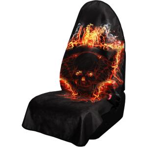 Waterproof Car Seats Covers Skull Style - Universal Car Seats Cushion for Sedan SUV Truck Front OR Back Seat - Anti-Slip Auto Seats Protector Suit for After Yoga Gym Biking Running Workout Sport (Printed Flaming skull) Waterproof Car Seats Covers Skull Style - Universal Car Seats Cushion for Sedan SUV Truck Front OR Back Seat - Anti-Slip Auto Seats Protector Suit for After Yoga Gym Biking Running Workout Sport (Printed Flaming skull)