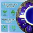 Butterfly Pea Flower Tea Bags - Gokarna Flower Tea, Transparent triangle teabag, Premium Dried Butterfly Pea Flowers, 100% Natural | No Sugar | No Caffeine | No Gluten | Vegan 2.82Oz (1) (EXP 10/28/26)