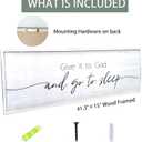 Give It to God and Go to Sleep Sign Framed Large 41''15'' Above Bed Wall Decor for Bedroom Farmhouse Wall Decor Guest Room Decor Rustic Master Bedroom Wall Decoration Wood Wall Art (white frame)