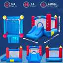 Yard Bounce House for Kids 3-8, Inflatable Bounce House with Slide, Bouncy House with Blower & Play Balls for Indoor Outdoor, 9.5x6.5x6.5FT Bouncy Castle for Toddlers Party