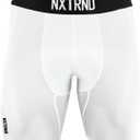 5 x Nxtrnd Core Men's Compression Shorts, Performance Tights, Sportswear for Football (White, XL)