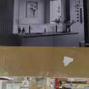 LOAAO 77X36 Inch Brushed Nickel Bathroom Mirror, Rounded Rectangle Silver Metal Frame Mirror, Brushed Nickel, Anti-Rust, Hangs Horizontally or Vertically