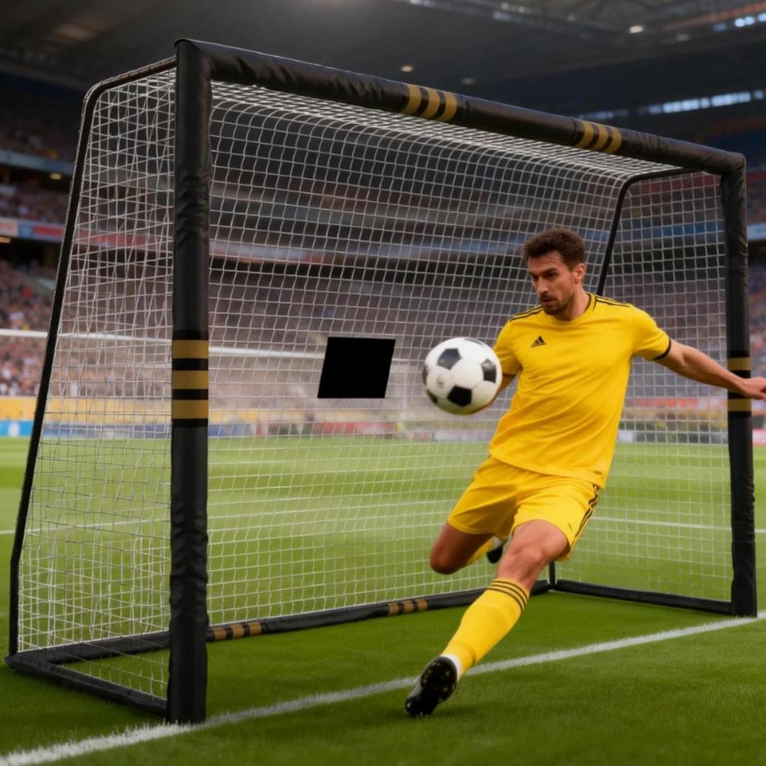 Backyard Soccer Goal 8x5 FT, Heavy Duty Metal Frame Soccer Net, Anti-Collision Pearl Foam, Easy Assemble, Weatherproof Foam Padded Goal Post, Adults