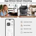 KITPLUS Self Cleaning Litter Box, Automatic Cat Litter Box with APP Control, Odor-Free Waste Disposal Includes Trash Bags, Large Waste Bin, Open-Top, for Multiple Cats
